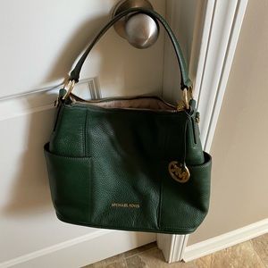 NWT Michael Kors green leather purse